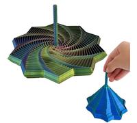 Fidget Star sensoriale espanso stampato in 3D - Fidget Spinner visivo a nido d'ape for alleviare lo stress - Giocattolo espandibile/contraibile durevole for bambini e adulti(Red-yellow-blue,X-Large)