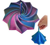 Fidget Star sensoriale espanso stampato in 3D - Fidget Spinner visivo a nido d'ape for alleviare lo stress - Giocattolo espandibile/contraibile durevole for bambini e adulti(Red-blue-green,Medium)