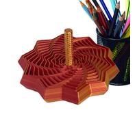 Fidget Star Toy, Spiral Calming Desk Decor, 3D Printed Brain Teaser with Rotating Design, Lightweight Stress Relief Fidget for Kids Teens Adult, Desk Toy for Classroom Home Office Travel