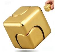 Fidget toy, cubo infinito spinner per adulti, gadget da scrivania per ufficio, giroscopio, per il tempo libero, antistress, giocattolo da tavolo come regalo per adulti ADHD/autismo (oro)