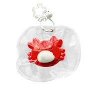 Fidget Toy Keychain - Soft Textured Animal Squeeze, Compact Miniature Scale, High-Elasticity Nonpoisonous Material, Reinforced Keyring Loop, Sensory Relief Tool for Kids in School Classrooms