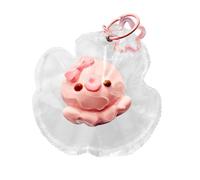Fidget Toy Keychain - Soft Textured Animal Squeeze, Compact Miniature Scale, High-Elasticity Nonpoisonous Material, Reinforced Keyring Loop, Sensory Relief Tool for Kids in School Classrooms
