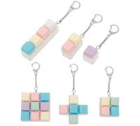 Fidget Toy - Set di 6 tasti luminosi con dita in rilievo, misura piccola, portatile, per alleviare lo stress per lavoro, aula, biblioteca tempo omicidio colpire