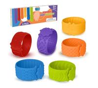 Fidgets per bambini con braccialetti a battente, confezione da 6 giocattoli sensoriali per l'ansia per autismo e ADHD, giocattoli lenitivi per alleviare l'ansia, ricompense in classe e riempitivi