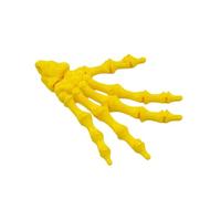 Fidgets - Scheletro di Halloween stampato in 3D con mano di scheletro di Halloween, 10 cm, per decorazione di Halloween, crea un'atmosfera (oro chiaro)