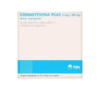 Fidia Connettivina Plus 2 mg + 40 mg - 10 Garze Per Il Trattamento Di Piaghe 10x10 cm