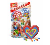 FIDL BITZ Bag of Bitz - 320 dadi autoadesivi in schiuma - giocattolo creativo per le abilità motorie giocattolo da costruzione, mattoncini adesivi senza dita, senza residui, per bambini a partire dai