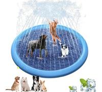 Fidofaves Splash Pad for Dogs, Dog Splash Pad Heavy Duty, Splash Pool, Non-Slip Water Play Mat for Large Dogs Heavy Duty, for Small/Medium/Large Breeds (40in)