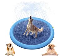 Fidofaves Splash Pad for Dogs, Non-Slip Dog Water Play Mat, PetWater Spray Pad, Dog Splash Pad for Large Dogs Heavy Duty, Foldable Bath Tub, for Small/Medium/Large Breeds (4.92ft)