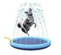 Fidofaves Splash Pad for Dogs, Non-Slip Dog Water Play Mat, Summer Outdoor Non-Slip Water Toys Fun Backyard toys for Pets (150CM/59'')