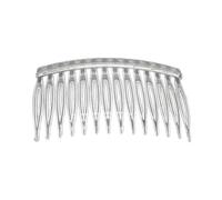 Fidoo 1 pz/10 pettini per capelli da donna, accessori in metallo e plastica, pettine laterale per capelli da sposa, pettine dentato per velo da sposa, 8 x 8 cm, bianco
