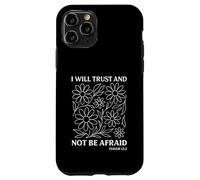 Fiducia e non avrò paura Boho Floral Line Art Custodia per iPhone 11 Pro