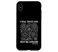 Fiducia e non avrò paura Boho Floral Line Art Custodia per iPhone XS Max