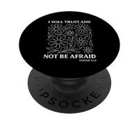 Fiducia e non avrò paura Boho Floral Line Art PopSockets PopGrip Adesivo
