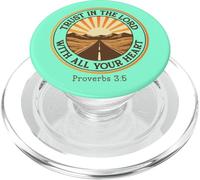 Fiducia nel Signore - Proverbi 3:5 Retro Desert Road Christian PopSockets PopGrip per MagSafe
