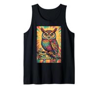 Fiducia psichedelica Lo sconosciuto Trippy Owl Hippie Canotta