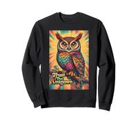 Fiducia psichedelica Lo sconosciuto Trippy Owl Hippie Felpa