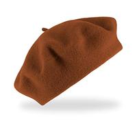 fiebig Basco in 100% Pura Lana Vergine | Berretto in Taglia Unica e qualità Woolmark | Lana Basco in Molti Colori Prodotto in Europa (Cannella)