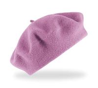 fiebig Basco in 100% Pura Lana Vergine | Berretto in Taglia Unica e qualità Woolmark | Lana Basco in Molti Colori Prodotto in Europa (Rosa)