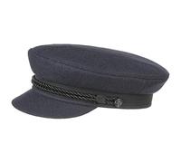 fiebig Berretto Elbsegler per Uomo e Donna | Cappello da Capitano di Linea Classica | Cappello da Marinaio Tradizionale | Berretto con Visiera, Cordoncino e Bottoni di Ancoraggio (60-XL, Blu)