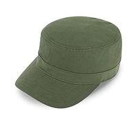 fiebig Berretto militare GI | Classico berretto da lavoro con chiusura flessibile | Berretto militare in cotone in taglia unica, verde oliva, Taglia unica