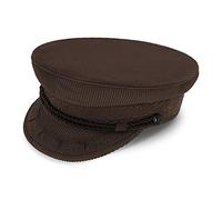 fiebig Berretto originale a coste Prinz-Heinrich | Classico berretto da capitano foderato | Cappellino tradizionale in cotone | Berretto con visiera con cordoncino, bottoni di ancoraggio e emblema,