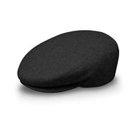 fiebig Berretto per Donna e Uomo | Flatcap in Lana con Fodera per l'autunno e l'inverno | Coppola Fatto in Italia | in Molti Colori e Misure (57-M, Nero)