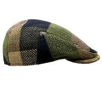 Fiebig Lana Cappello Piatto Berretto Cappuccio Pesce Controllare Oliva Tendenza