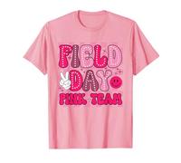 Field Day Rosa Team Groovy Sorriso Viso Scacchi Studenti Maglietta