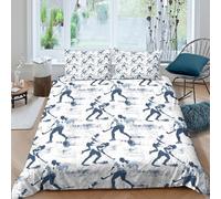 Field hockey playersSet Di Copripiumino microfibra morbida Set di 3 Pezzi stampa di 3D cerniera nascosta Dynamic sport copripiumino incluso federe aiosa ultra morbido for coppie Super king（260x220cm）