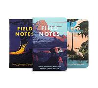 Field Notes: National Parks Series (Serie F - Glacier, Hawai'I Volcanoes, Everglades) - Confezione da 3 quaderni in carta a quadretti - 8,9 x 14,9 cm
