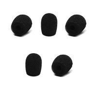 Fielect - 10 coprimicrofono in schiuma, protezione per parabrezza, colore nero, 23 x 26 mm, lunghezza per cuffie risvolto Lavalier