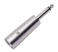 Fielect Connettore adattatore da XLR a TRS maschio da 6,35 mm a XLR maschio, accoppiatore per microfoni, connettore audio per microfono maschio, mono canale, 1 pezzo