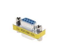 Fielect DB9 - Connettore adattatore VGA a 9 pin femmina a femmina a 2 file, per applicazioni seriali, colore: blu