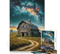 Fienile rustico sotto un cielo stellato, puzzle da 1000 pezzi per ragazzi, gioco di logica, divertimento al chiuso, bordo premium, regalo memorabile (38x52cm)