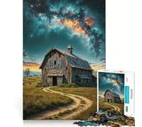 Fienile rustico sotto un cielo stellato, puzzle da 1000 pezzi per ragazzi, gioco di logica, divertimento al chiuso, bordo premium, regalo memorabile (38x52cm)