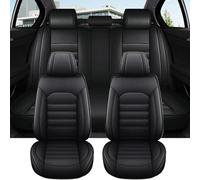 FIENZA Coprisedili per Auto per MITSUBISH I Sigma, Antiscivolo Auto Set Completo di Coprisedili Traspirante 5 Posti Sedere Protezioni Sedili, Impermeabile Pelle Sedere Protezion(Black)