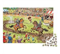 Fiera del Rinascimento Jousting Jumble Puzzle in Legno Impermeabile Puzzles Da 1000 Pezzi Regali Per Adulti Impossibili Giochi Di Impegnativi