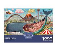 Fiera divertente dei cartoni animati caotica Puzzle in Legno Impermeabile DIY Puzzles Da 1000 Pezzi Regali Per Adulti Divertenti Giochi Educativi