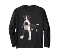 Fiera Immagine Elegante Cane Pitbull Maglia a Manica