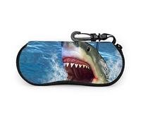 Fierce Awful Shark Underwater Soft Custodia per occhiali Custodia per occhiali da sole da donna Custodia leggera portatile in neoprene con cerniera Custodia morbida Custodia da viaggio Occhiali