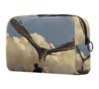 Fierce Eagle Attack The Warrior Trousse per cosmetici, da donna, borsa da viaggio per articoli da toeletta grande, pratica borsa organizer con cerniera, Multi, 18.5x7.5x13cm/7.3x3x5.1in, Beauty case