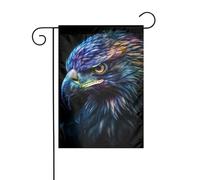 Fierce Eagle Head Bandiera da giardino 30 x 45 cm verticale su entrambi i lati per case coloniche decorazioni esterne bandiera cortile