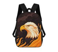Fierce Eagle Vector Portrait with Fiery Backdrop Zaino Per Bambini Stampato in 3D Zaino Scolastico Per Bambini Zaini Da Viaggio Per Bambini Borse Per Libri Ad Alta Capacità Zaino Per Bambini Zainetto