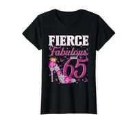 Fierce Fabulous And 65 Year Old Regalo per le donne 65° compleanno Maglietta