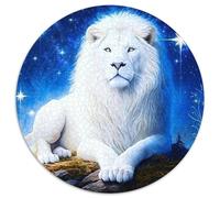 Fierce Lion 1000 Pezz Puzzle Rotondo GiocoDivertimento Familiare The Majestic Lion Puzzle Rompecabezas Gioco Puzzle Regalo Bambini 1000pcs (67.5x67.5cm)