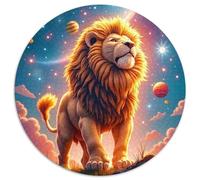 Fierce Lion 1000 Pezz Puzzle Rotondo GiocoDivertimento Familiare The Majestic Lion Rompecabezas Rompecabezas Gioco Adulti 1000pcs (67.5x67.5cm)