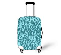 Fierce Lion Graffiti Travel Luggage Cover Lion pittura acquerello valigia protettiva lavabile con cerniera adatta per 45-81 cm, Labirinto Leone Disegno, L(25-28 IN)