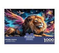 Fierce Lion Jigsaw Puzzle,1000 Pezzi Classici, Per Adulti E Bambini A Partire Da 12 Anni Giochi Del Cervello Sfida Impossibile - Regalo Per Amore E Amico 38x26cm/1000pcs
