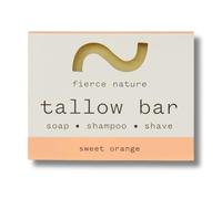 Fierce Nature Barretta multiuso di sego puro, barra idratante biologica e naturale per viso, corpo, mani e capelli, non tossica, essenziale per la cura della pelle, arancione dolce, 80 g